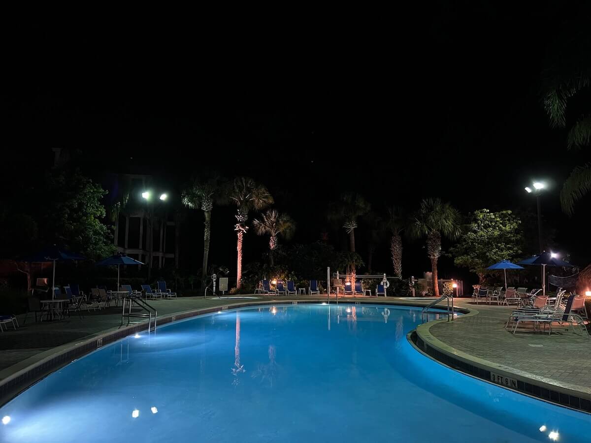 BahamaBay Pool At Night